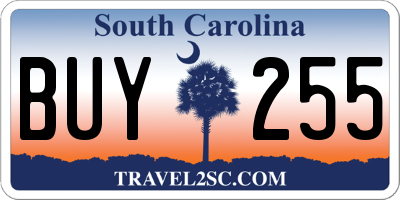 SC license plate BUY255
