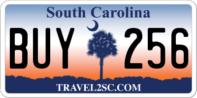 SC license plate BUY256