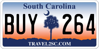 SC license plate BUY264