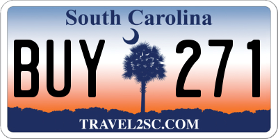 SC license plate BUY271