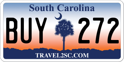 SC license plate BUY272