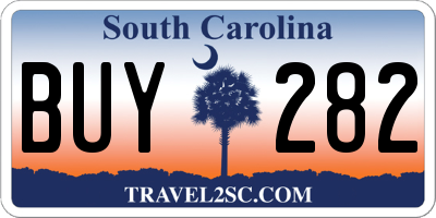 SC license plate BUY282