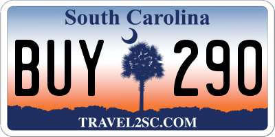 SC license plate BUY290