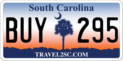 SC license plate BUY295
