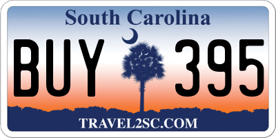 SC license plate BUY395