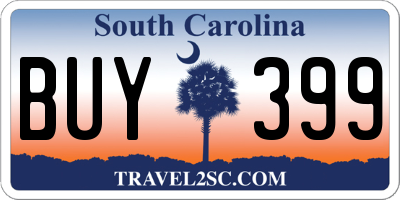 SC license plate BUY399