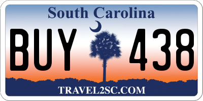 SC license plate BUY438