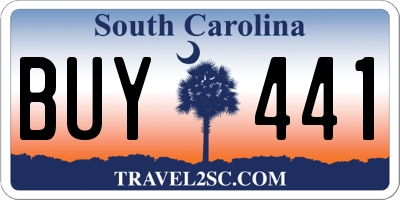 SC license plate BUY441