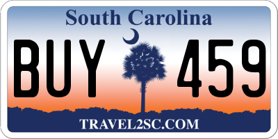 SC license plate BUY459