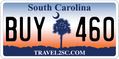 SC license plate BUY460