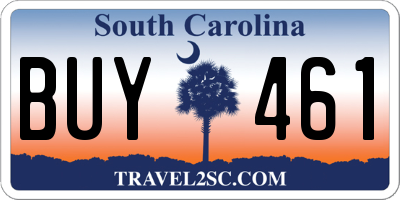 SC license plate BUY461