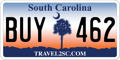SC license plate BUY462