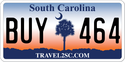 SC license plate BUY464