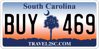 SC license plate BUY469