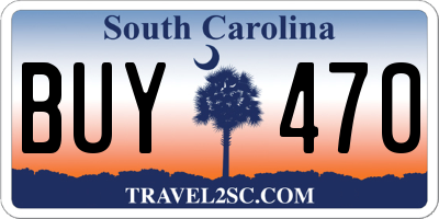 SC license plate BUY470