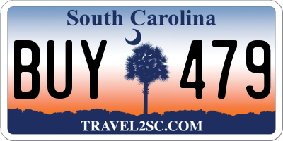 SC license plate BUY479