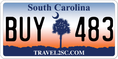 SC license plate BUY483