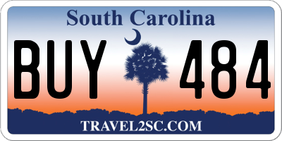 SC license plate BUY484