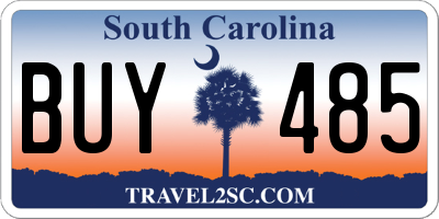 SC license plate BUY485