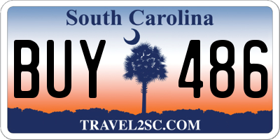 SC license plate BUY486