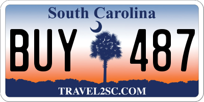 SC license plate BUY487