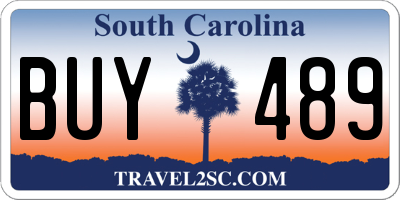 SC license plate BUY489