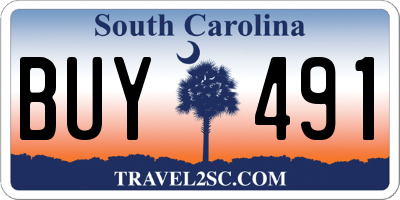SC license plate BUY491