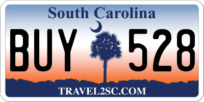 SC license plate BUY528