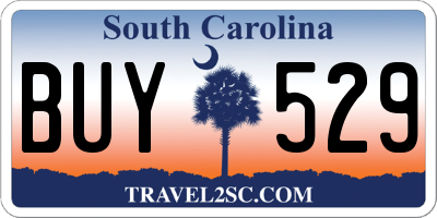 SC license plate BUY529