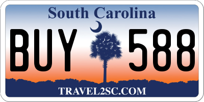 SC license plate BUY588