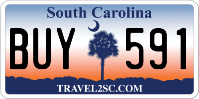 SC license plate BUY591