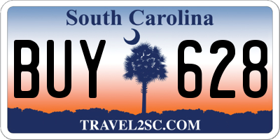 SC license plate BUY628