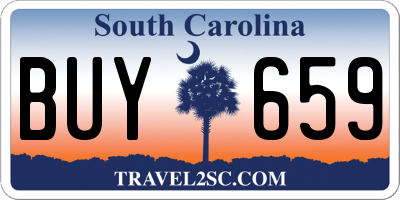 SC license plate BUY659