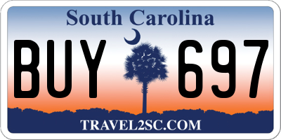SC license plate BUY697