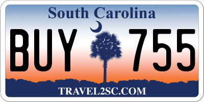 SC license plate BUY755