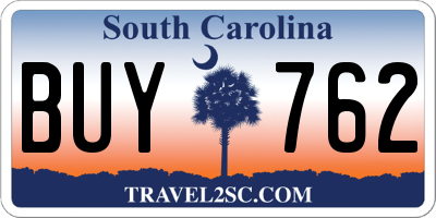SC license plate BUY762