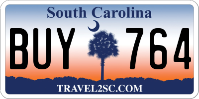 SC license plate BUY764