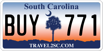 SC license plate BUY771