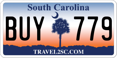 SC license plate BUY779