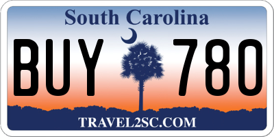 SC license plate BUY780