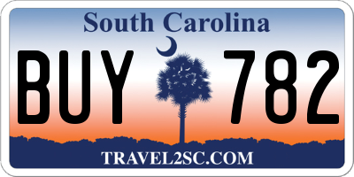 SC license plate BUY782