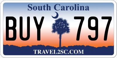 SC license plate BUY797