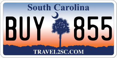 SC license plate BUY855