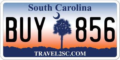 SC license plate BUY856