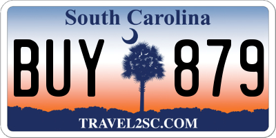 SC license plate BUY879