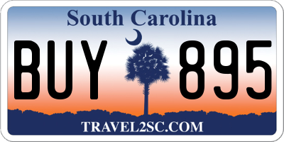 SC license plate BUY895