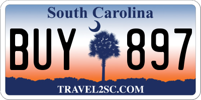 SC license plate BUY897