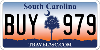 SC license plate BUY979