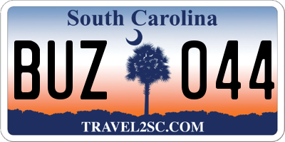 SC license plate BUZ044