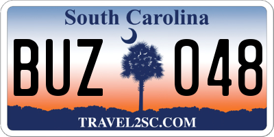 SC license plate BUZ048